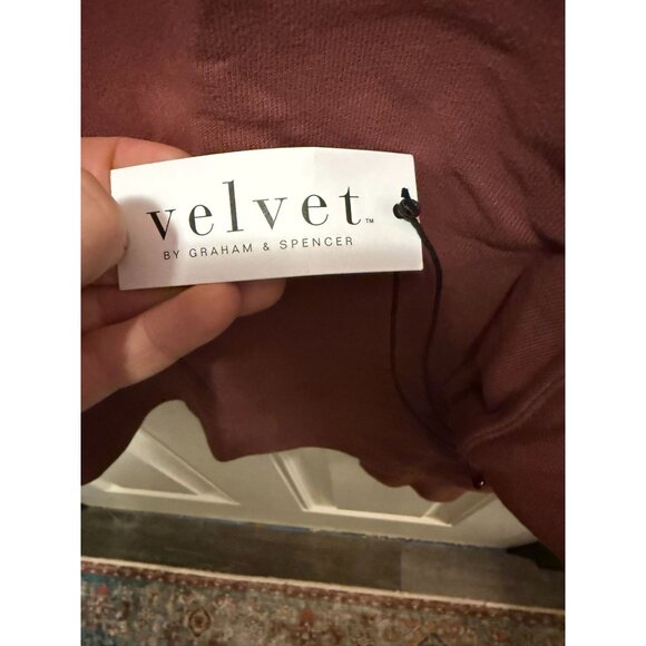 Velvet By Graham & Spencer Suzie05 Femme XS Pullover Sweatshirt Mauve - Picture 3 of 6